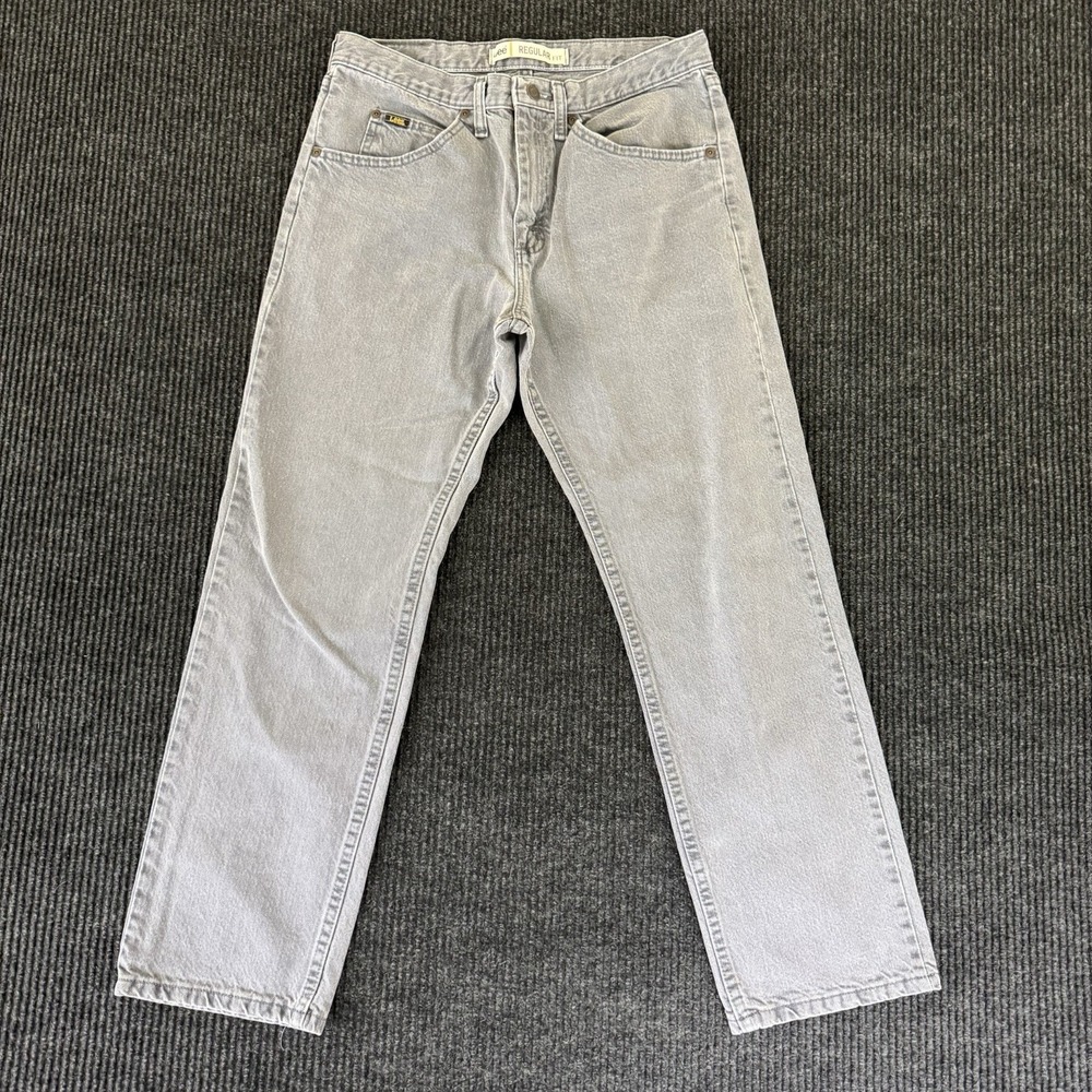 Lee Men's Regular Fit Jeans 32x29 Gray Denim